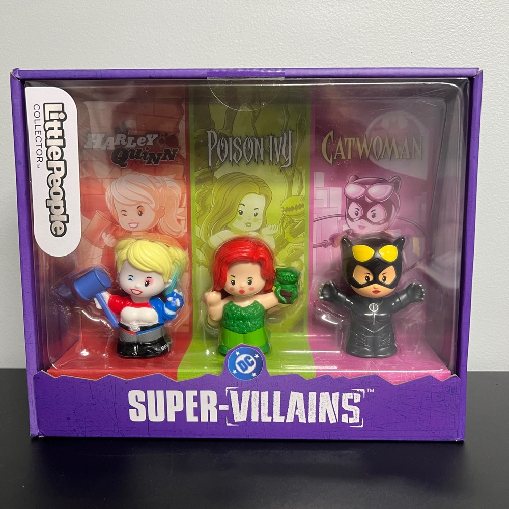 Little People Collector DC Super-Villains Harley Quinn Poison Ivy New in Box